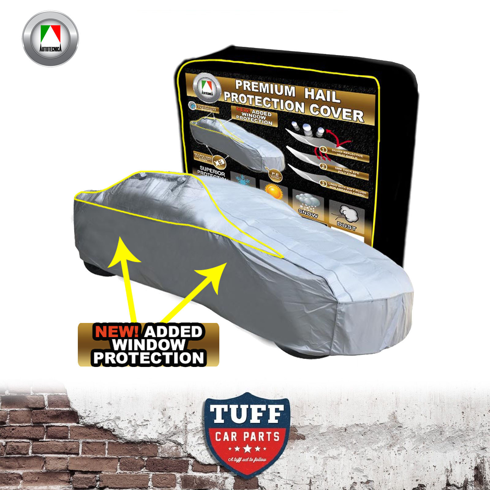 Autotecnica Premium Hail Protection Breathable Cover Sil XL (Suits