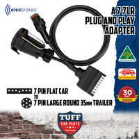 Elecbrakes Plug & Play 7 Pin Flat - 35mm Round Adapter for Elecbrakes EB2 Bluetooth Electric Brake Controller Trailer Boat Caravan 12V 24V