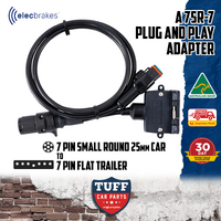 Elecbrakes Plug & Play 25mm Round - 7 Pin Flat Adapter for Elecbrakes EB2 Bluetooth Electric Brake Controller Trailer Boat Caravan 12V 24V