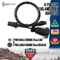 Elecbrakes Plug & Play 25mm Round - 35mm Round Adapter for Elecbrakes EB2 Bluetooth Electric Brake Controller Trailer Boat Caravan 12V 24V