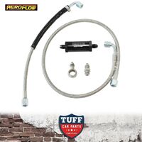 FG Ford Falcon XR6 G6 Turbo Aeroflow Braided Oil Feed Line Kit 40 Micron Filter