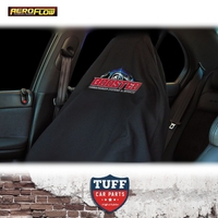 Aeroflow Performance Boosted Black Slip-On Throw Over Car Seat Cover with Boosted Turbo Logo (Single)