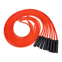 Proflow SuperMax Wire, Ignition Lead Kit, 8.5mm Spiral Core, Red, Coil Relocation Kit, Cut To Length, LS Chevrolet, Holden Commodore, Set