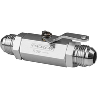 Proflow Valve, Shut-Off, Aluminium, Silver, -16 AN Male Threads, Each