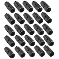 Proflow Bulk Pack Straight Hose End -06AN Hose to Female, Black 25pc