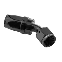 Proflow 45 Degree Hose End -20AN Hose to Female, Black