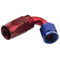 Proflow 120 Degree Hose End -20AN Hose to Female, Blue/Red