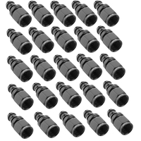 Proflow Bulk Pack Straight Push On Hose End -08AN Black, 25pc