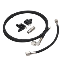 Proflow Engine Steam Line Vent Kit, Holden Commodore LS1/LS2/LS3, 2 Port, Black PTFE Stainless Steel Braid