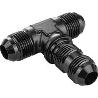 Proflow Bulkhead Adaptor AN Flare Tee Flare -16AN, Black