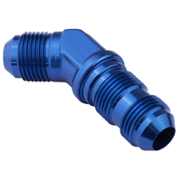 Proflow Bulkhead Adaptor AN Flare 45 Degree Flare -16AN, Blue