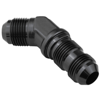 Proflow Bulkhead Adaptor AN Flare 45 Degree Flare -16AN, Black