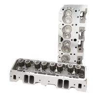 Proflow Cylinder Heads, SuperMax 210, Aluminum, Assembled, 64cc Chamber, Angle Plug, 210cc Intake Runner, SBC Chevrolet, 600HP, Pair