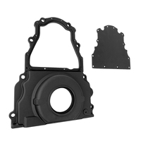 Proflow Timing Cover, 2-Piece, Cast Aluminium, Black Powdercoat Without Cam Sensor, Chev, Commodore, LS, V8