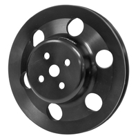 Proflow Billet Water Pump Pulley, V-Belt, 1-Groove, Aluminium Anodised Black, For Ford, 302-351C, Some Windsor