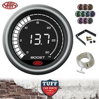 SAAS Muscle Digital Turbo Diesel Boost Gauge Black Face LCD 52mm + Fitting Kit