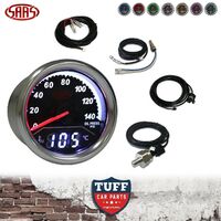 SAAS TRAX 2 in 1 Dual Gauge Oil Pressure & Water Temp 52mm Black & Fitting Kit