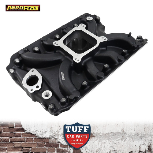 Aeroflow Performance Low-Rise Single Plane Intake Manifold for Holden 304 308 VN Heads V8 Black Finish