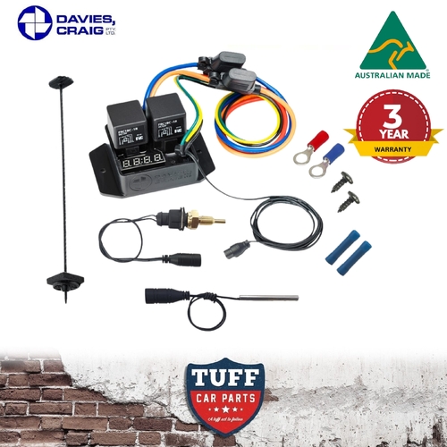 Davies Craig Digital Thermo Thermatic Radiator Fan Controller Switch with 1/8" NPT Thermal Sensor Kit 12 Volts 0448