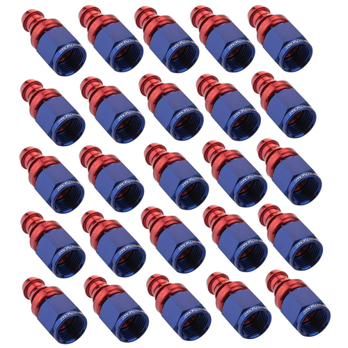 Proflow Bulk Straight Push Lock Hose End Barb 5/16'' To Female -06AN, 25pc