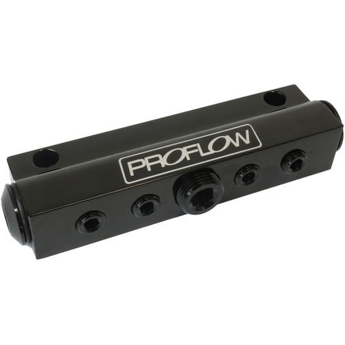 Proflow Billet Vacuum Manifold 7 Port w/ACC, Black