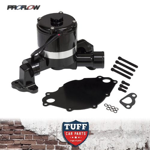 Proflow Black Aluminium Electric Water Pump 132 LPM (35 GPM) 12V for 289 351 Small Block Ford Windsor BEW 5502