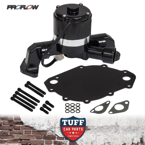 Proflow Black Aluminium Electric Water Pump 132 LPM (35 GPM) 12V for 429 460 Big Block Ford BEW 5504