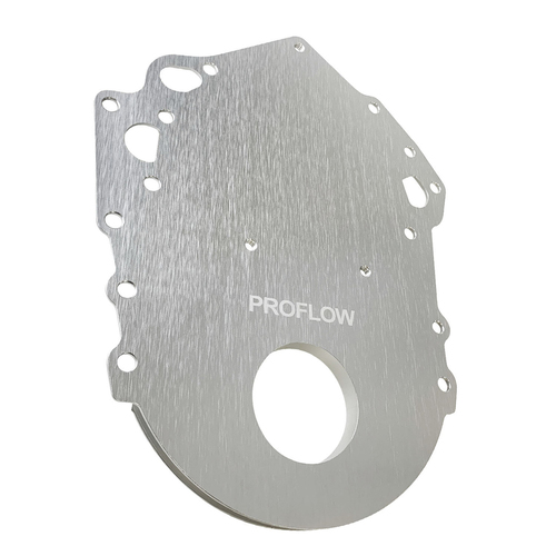 Proflow Timing Cover, 1-Piece, Billet Aluminium Anodised Silver, For Ford, 302, 351C, Each