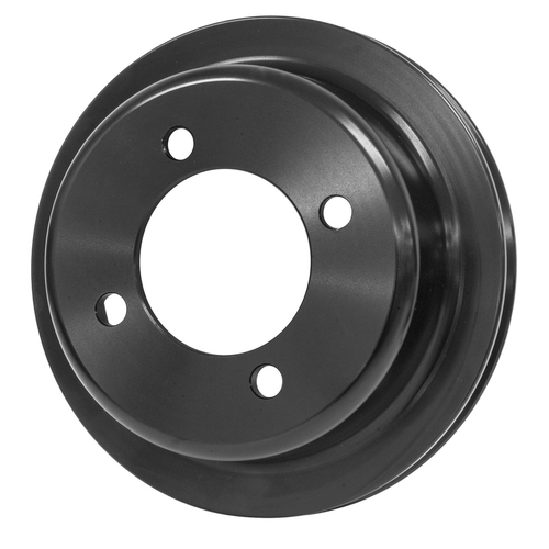 Proflow Billet Crank Pulley, V-Belt, 1-Groove, Aluminium Anodised Black, For Ford, 302-351C, Some Windsor