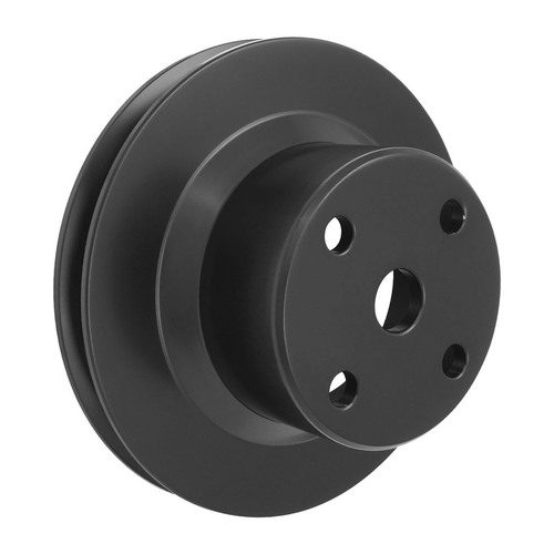 Proflow Water Pump Pulley, V-Belt, 1-Groove, Black Aluminium, For Holden V8 ,308, VK-On Black Motor, Each