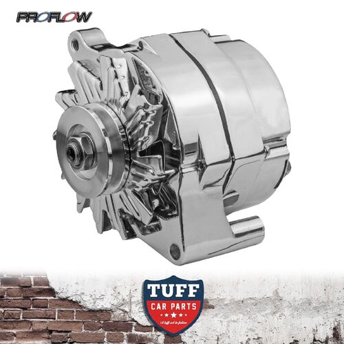 Ford Falcon XA XB XC 6 Cyl 250 Proflow Chrome Alternator 100 AMP Internal Reg