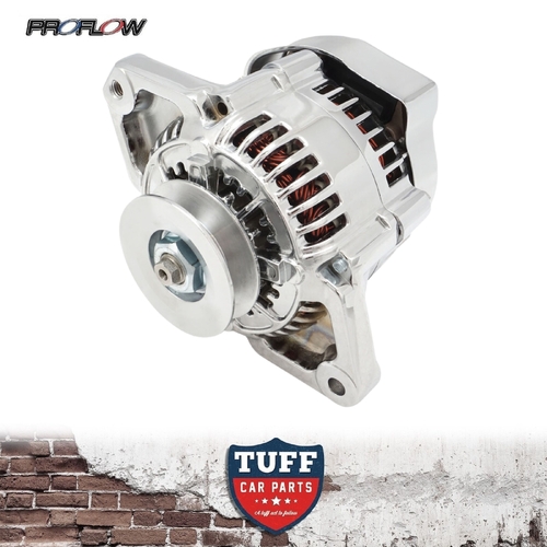 Proflow Universal Chrome Alternator 70 AMP Internal Regulator Ultra Mini New