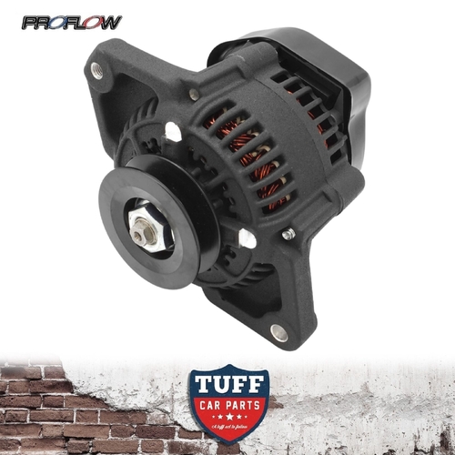 Proflow Universal Black Wrinkle Alternator 70 AMP Internal Regulator Ultra Mini New