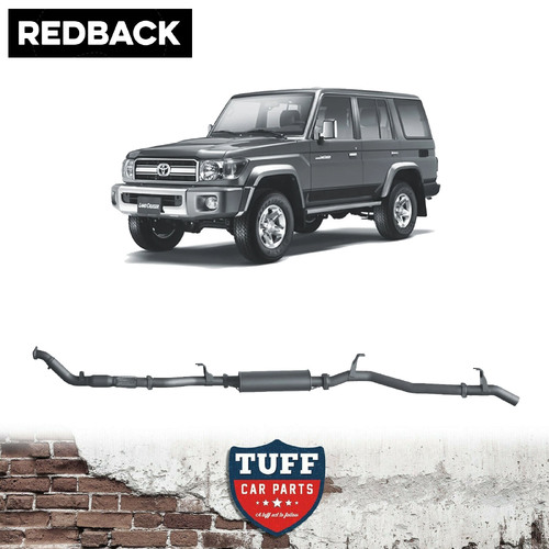 03/2007-10/2016 Toyota Landcruiser 76 Series Wagon (Resonator, With Cat) Redback Performance Exhaust Turbo Back 