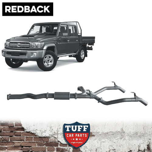 11/2016 Toyota Landcruiser 79 Series Single & Double Cab (No Muffler, No Cat) Redback Performance Exhaust Twin DPF Back 